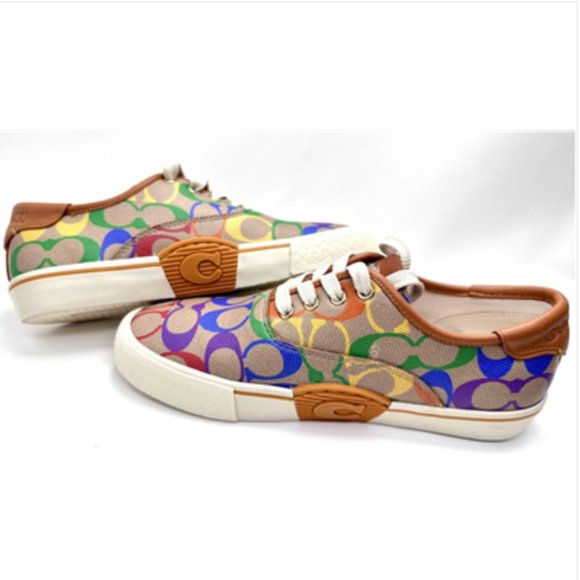 Coach Citysole Skate Multi Color Signature Sneaker Shoes New